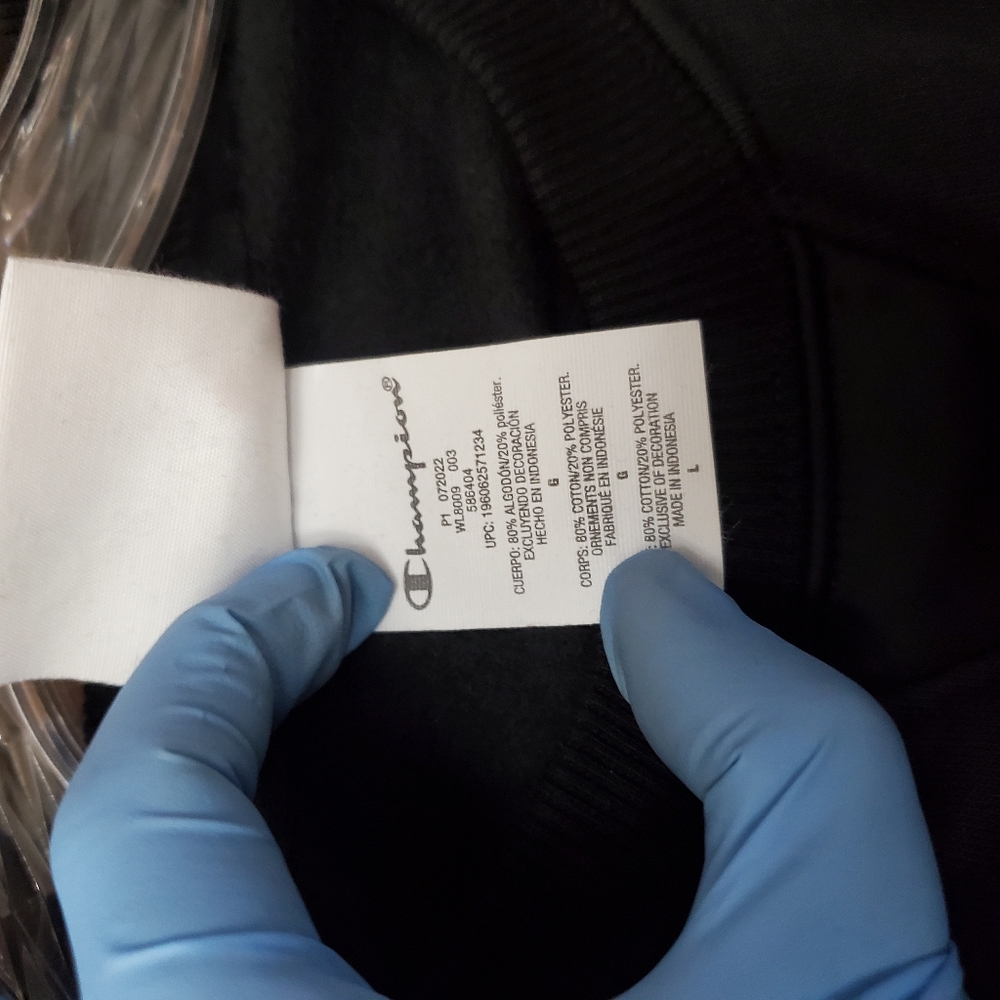 Champion Classic Fleece Cinched Bottom Crew Sweatshirt Women Size Large - Picture 6 of 9